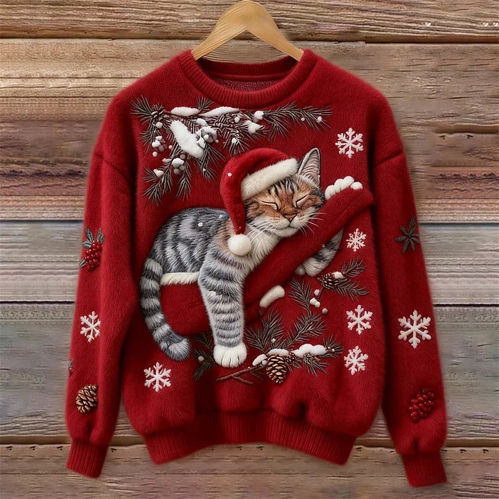 Serena | Winter Christmas Cat Sweater