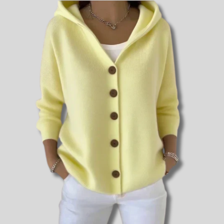 Ingrid | Elegant hooded cardigan