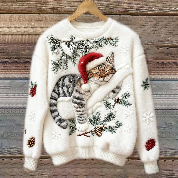 Serena | Winter Christmas Cat Sweater
